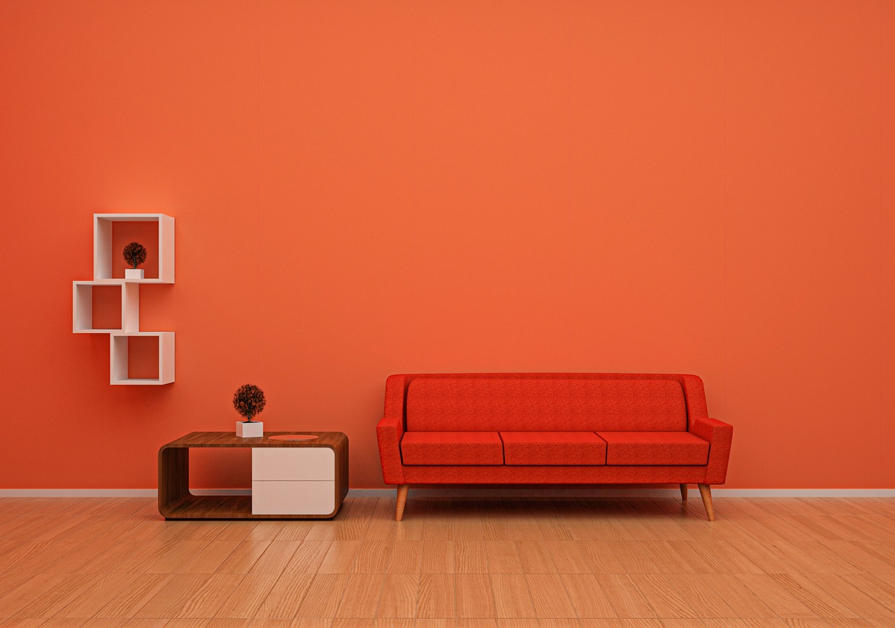 sofa orange